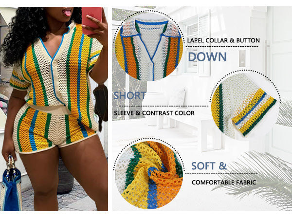 Tcremisa Womens Crochet 2 PIECE