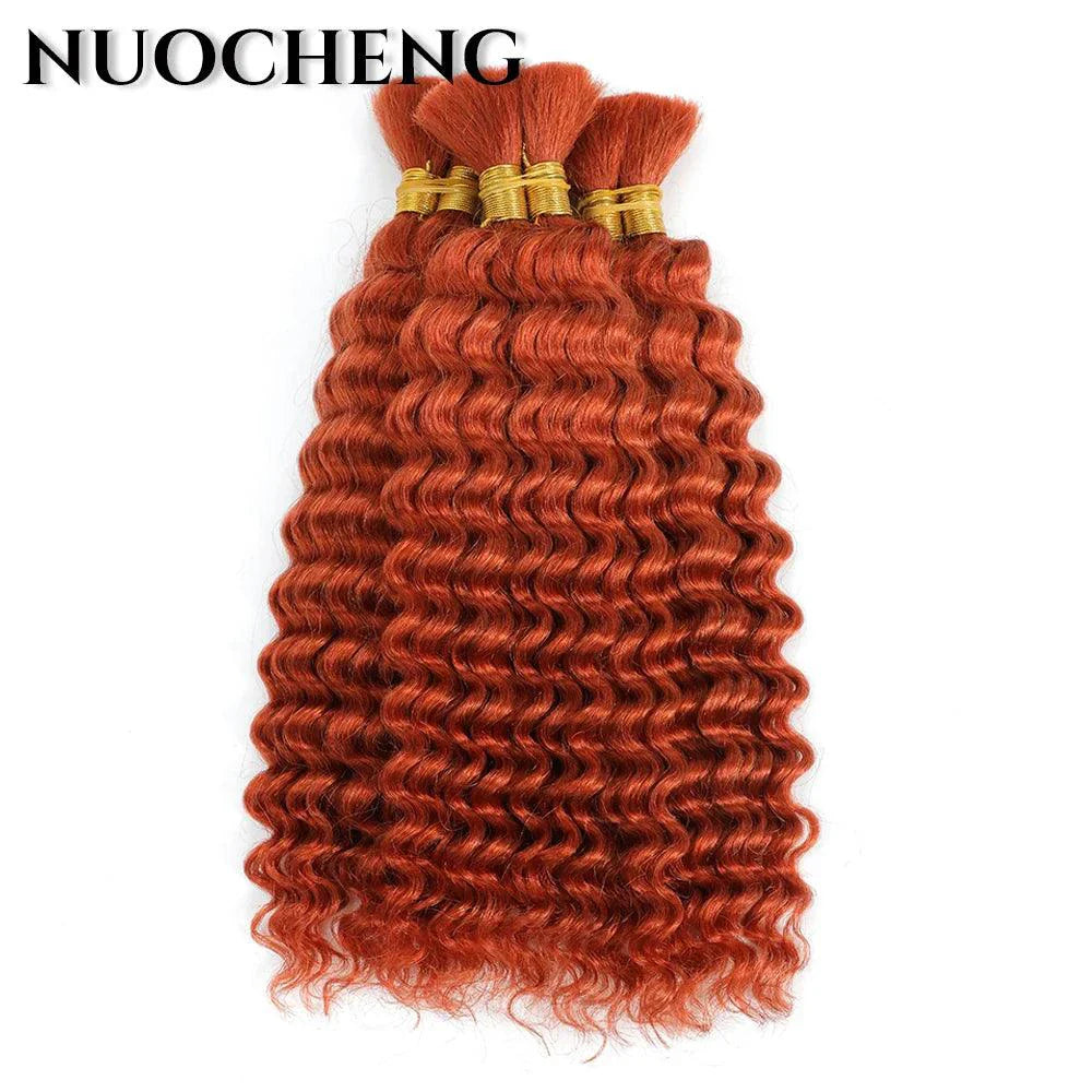 Human Hair 20" Braiding Bundle - Deep Wave Highlight P4/27 for Gorgeous Styles