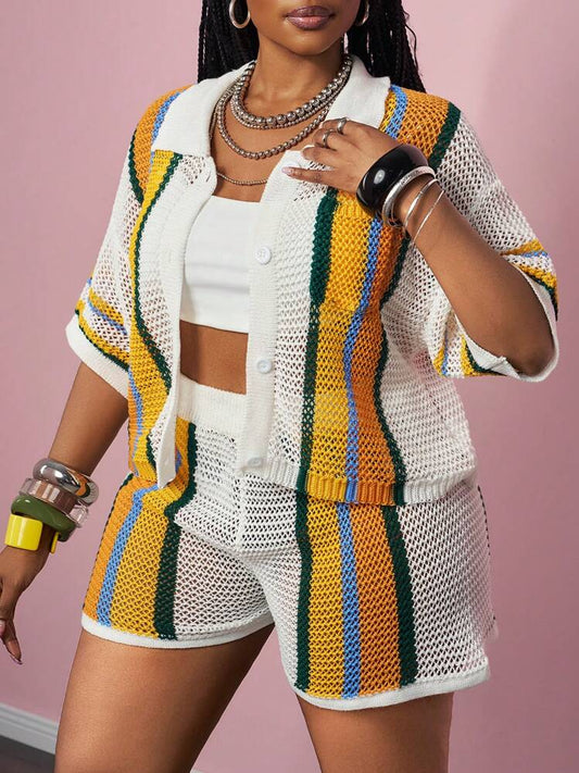 Short Sets for Women 2 Piece Crochet Outfits