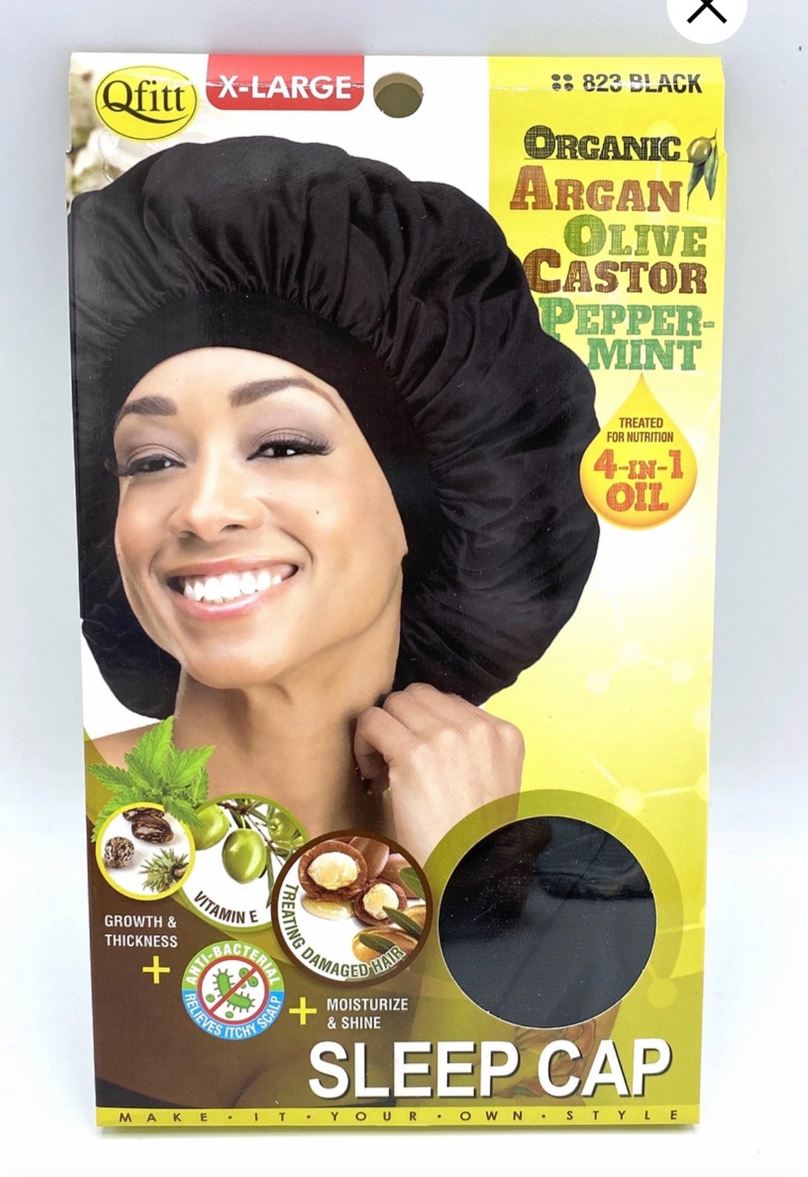 ORGANIC JUMBO SLEEP CAP [BLACK]