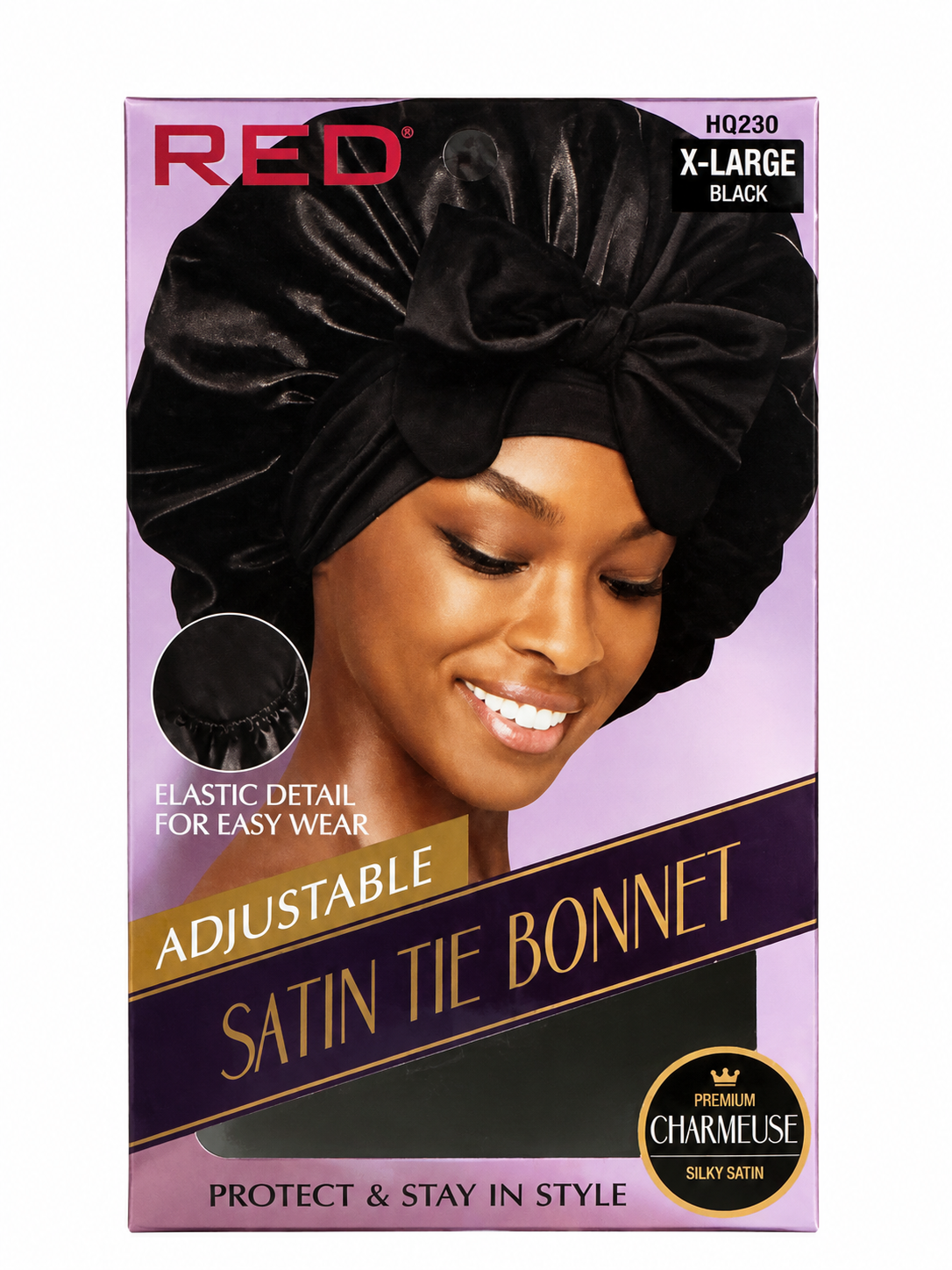 SATIN TIE BONNET
