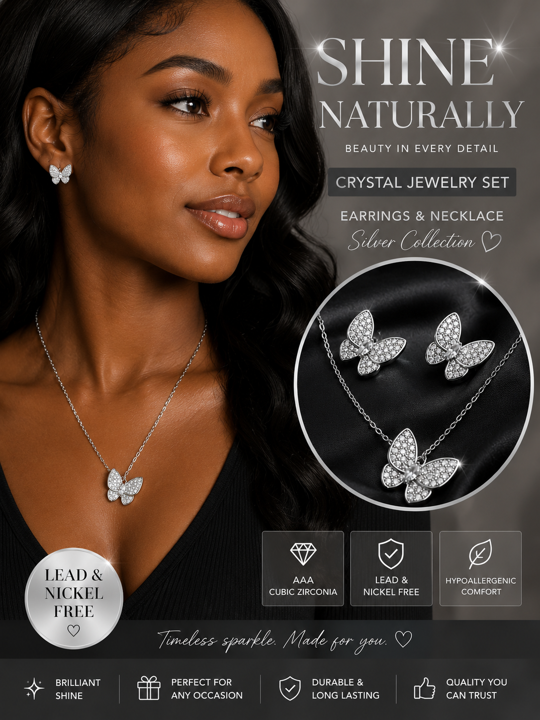 Goddess Wings Crystal Butterfly Set