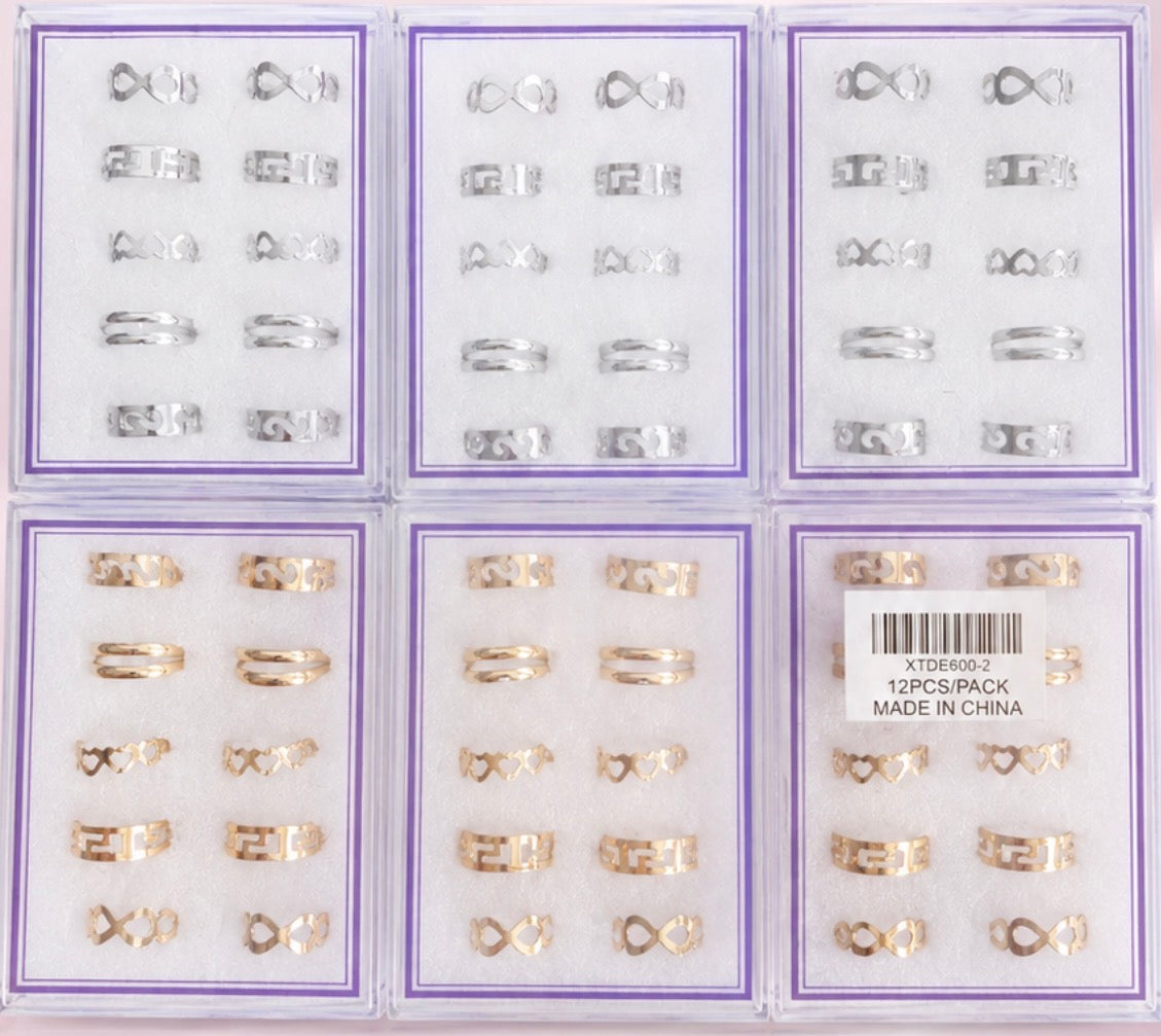 10pc Toe Rings