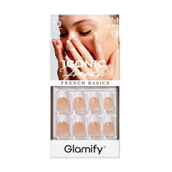 Glamify Iconic French Press on Nails #NTIF02 - Coffin Medium