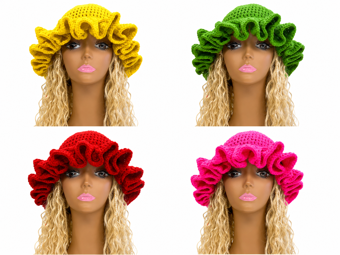 Goddess Ruffle Crochet Bucket Hat