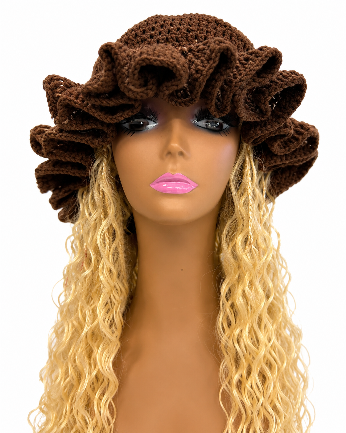 Goddess Ruffle Crochet Bucket Hat