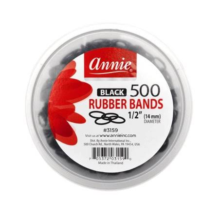 Annie #3159 Rubber Bands 500Ct Black 1/2''