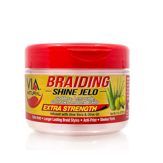 Via Natural Braiding Shine Jelo gel Extra Strength 8oz